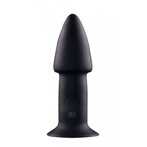 Черный анальный вибратор 5INCH RECHARGEABLE BUTTPLUG - 12,7 см.